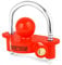 GADLANE Trailer Hitch Lock - Robust Caravan Hitch Lock with 6 Locking Positions for Easy Installation, Made from Heavy Duty Aluminium - Tow Ball Trailer Lock Security Kit - Includes 2 Keys (Red)