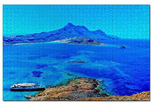 Puzzle Griechenland Kreta 1000-teiliges Puzzle für Erwachsene und Familienreisegeschenk-Souvenir 70x50CM