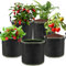 Zikenis 5 pièces Sac à Plantes - 22L,Sacs De Culture en Tissu avec Poignées,réutilisable,Sac de Plantation Geotextile pour Fleurs,Pommes de Terre,Fraises,Tomates