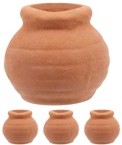 Happyyami 4 Pièces Petits Pots De Fleurs en Terre Cuite Mini Pots De Pépinière Succulents Conteneurs pour Petite Plante 1. 5Cm