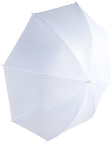 Qukaim 50 cm Fotografie-Lichtreflektor-Regenschirm, 50 cm, Weiß, weicher Studioschirm für Fotografie-Beleuchtung, Regenschirm-Diffusor, Akkory