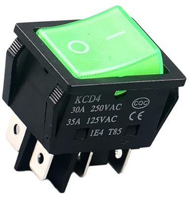 6 Pin 2 Position Rockers Toggle Switches 30Amp 250VAC LED Light Boats Marine Toggle Switches For Car Boats Breadboards