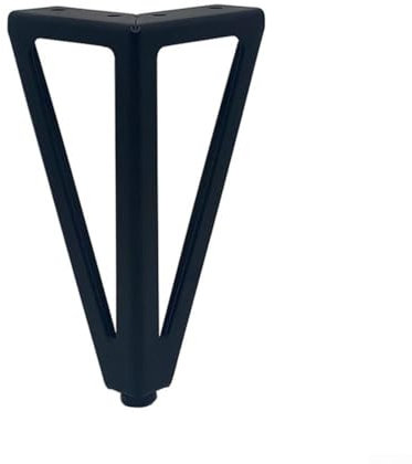 Set mit 4 Eisen-Möbelfüßen als Ersatz, stabile Beine für Stühle und Tische und stützend (schwarz)