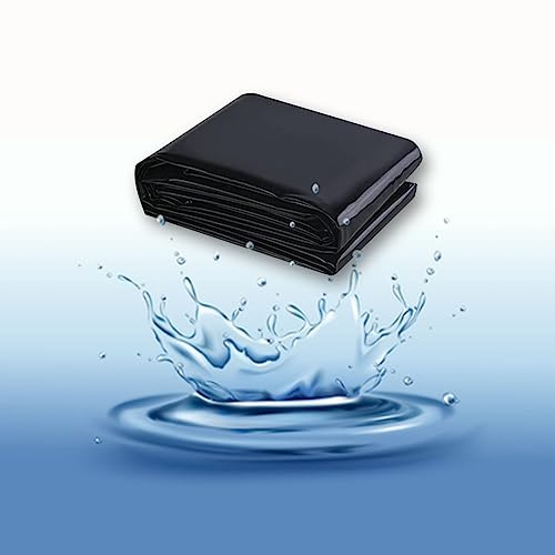 Rivestimento flessibile per laghetto resistente, 5 x 10 m, nero, leggero e portatile, ideale per paesaggistica, membrana impermeabile rinforzata per piscine, rivestimento da giardino per giochi