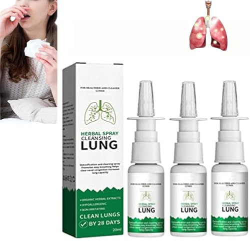 Organische Kräuter-Lungenreinigung & Reparatur Nasenspray, Lunge Detox Kräuterlicher Reiniger Spray, Kräuterlicher Lungenreiniger Spray (3)