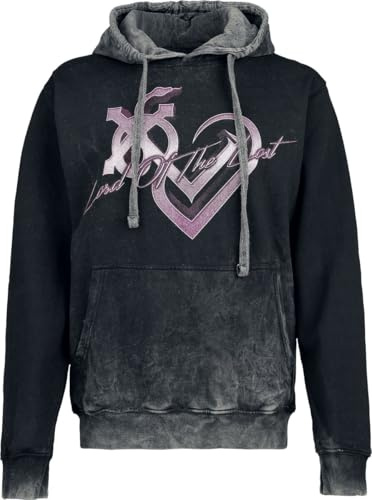 Lord Of The Lost Retro Heart Frauen Kapuzenpullover grau Band-Merch, Bands