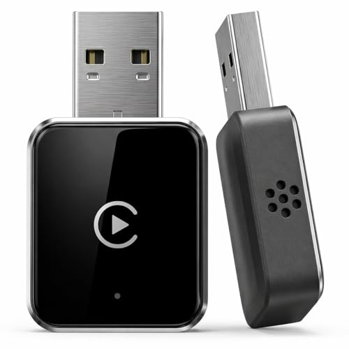 Makify New Wireless Carplay Adapter - Plug & Play - Suitable for Mostly All Cars With Carplay - Connect With Any Iphone Or Andriod Mobile Wirelessly - Mini Carplay With Free USB-C and USB-USB Adapter
