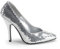 Pleaser SEDUCE-420SQ Damen Pumps, Pailletten Silber, EU 37 (US 7)