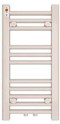 Mert Comfort Badheizkörper Heizkörper mit Mittelanschluss 400x800 mm Weiß Gebogen