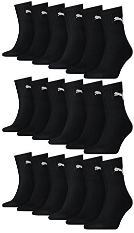 PUMA 18 Paar Socken Short Crew Sportsocken Tennis Socken Gr. 35-49 Unisex