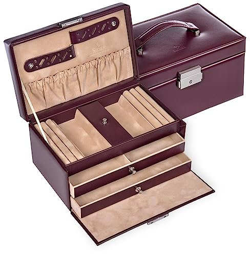 Schmuckkasten Eva new classic/bordeaux (Leder)