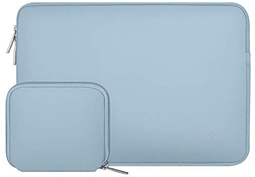 MOSISO Funda Portátil 13 Pulgadas, Compatible con MacBook Air 13 M4 M3 M2 M1 2025-2018, Compatible con MacBook Pro 13 M2 M1 2025-2016, Funda Blanda de Neopreno con Bolsa Pequeña, Aireado Azul