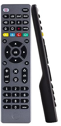 GE Universal Remote Control, Samsung Control Replacement, Universal Samsung Control for Smart TV, Roku Replacement, Vizio, LG, Sony, Apple, 4-Device, Graphite, 33711