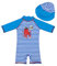 amiyan Kinder Jungen Badeanzug Bademode Einteiler UPF 50+ UV Schützend Schwimmanzug mit Sonnenhut, 74-80 (Etikette 2)