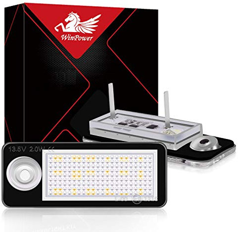 WinPower Kennzeichenleuchten 18SMD Nummernschildbeleuchtung 6000K Weiß Fehlerfrei Kompatibel mit Audi A4 S4 B5 RS4 A6 B4 C5 RS6 usw., 2 Stück