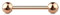 Piercing Langue Barbell en Titanium - Piercing Langue Différentes Couleurs de Titanium et Différentes Longueurs de Tiges - (Or Rosé, 12)