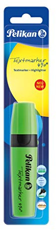 Pelikan Textmarker 490, 1 x Neon-Grün, 1 Stück, mit Keilspitze