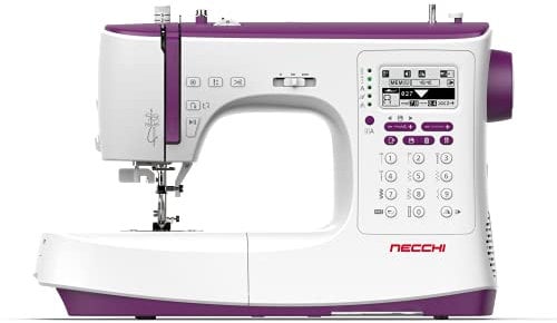 Necchi NC-204D Macchina per Cucire, Interno in pressofusione in Alluminio, scocca in ABS, Violet, Regular