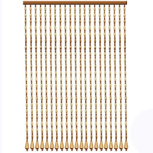 Sywlwxkq 51 brins Rideau de Perles Rideaux de Porte perlés pour Portes Rideau de Perles en Bois pour séparateurs de pièce cryptage entrée Salon écran D & Eacute; cor - Personnalisable -4 co