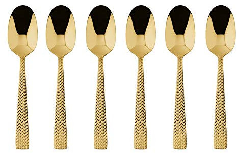 SAMBONET - Confezione Regalo 6 Cucchiaini Moka Cortina Pvd Gold
