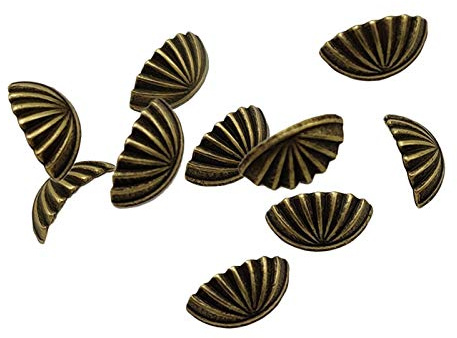 Milageto 10Pcs Dollhouse Miniature Drawer Pulls 1:12 Scale Handmade for Doll House, Bronze