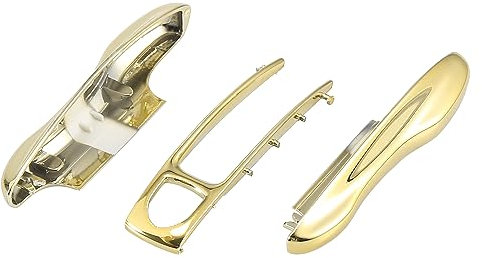 X AUTOHAUX Auto Schlüsselabdeckung Autoschlüssel Abdeckung Schutzhülle Fernbedienung für Porsche Cayenne Panamera Taycan Gold