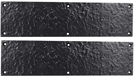 SKANDH Türschild aus Eisen, pulverbeschichtet, 29,2 x 7,6 cm, Schwarz, 2 Stück