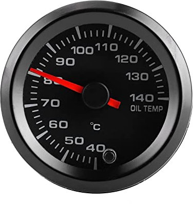 Medidor de Temperatura de Aceite, 2in 12V Medidor de Temperatura de Aceite 40-140 ℃ Pantalla Retroiluminación de 7 Colores con Sensor Universal para Automóvil