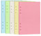 A5 Buntes Nachfüllpapier, [5 Farben] Toplive 100 g/m² dickes nachfüllbares Papier 6-Loch-Fülleinsätze Loseblattpapier 100 Blatt (200 Seiten) für 6-Ringbuch-Journal-Notizbuch