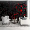 KEYESMINER Vlies Fototapete Schwarzer roter Würfel 3D Effekt Vlies Tapeten Wandtapete XXL Moderne Wanddeko Wohnzimmer Schlafzimmer Büro Flur 450 cm B x300 cm H