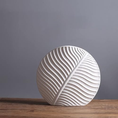 AKIS Home Vase für Pampasgras Nordischer moderner minimalistischer Stil Keramik Vase Wohnzimmer Tischdeko Weiße Vase (M, Weiß)