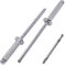 SKIR'CO (100 pièces) Rivets aveugles en aluminium 3,2 x 16 mm, mandrin en acier, rivets pop, tête bombée, foret inclus