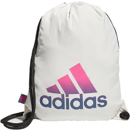 adidas Bereit Sackpack, Off White/Pulse Magenta Pink/Preloved Ink Blue, One Size, Bereit Sackpack