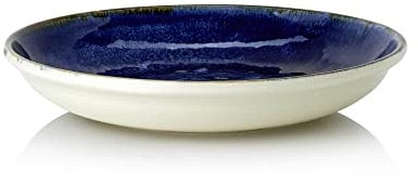 WAS Germany Lot de 6 assiettes creuses Ø 21 cm océan foncé porcelaine