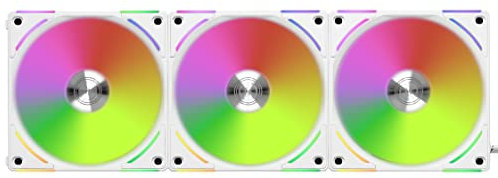 Lian Li UNI AL120 V2 Addressable RGB White 120mm Fan Triple Pack with Controller