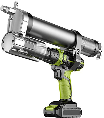 DISHENGZHEN 25V Cordless Grease Gun, Electric Grease Gun Kit with Drill Adapter, Electric Grease Gun Drill Driver Universal Conversion Head, 2 Lithium-Ion Batteries