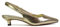 Womens Low Kitten Heel Shoes Ladies Slingback Sandals Pointed Toe Party Bridal Evening Gold Pumps Size 4