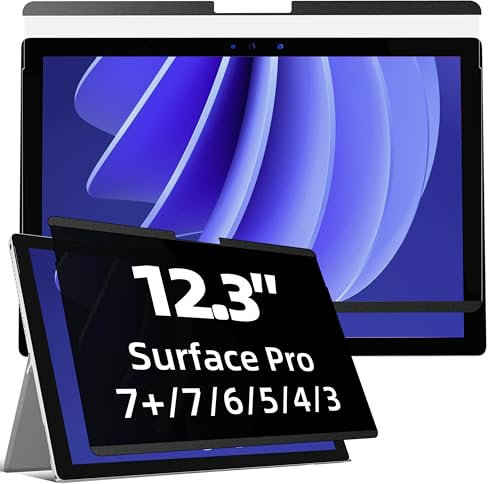 Filtro per la privacy magnetico compatibile con Microsoft Surface Pro 7+/7/6/5/4/3, rimovibile protezione schermo superficie Pro 4/5/6/7, pellicola anti sguardo/filtro luce blu superficie pro 12.3
