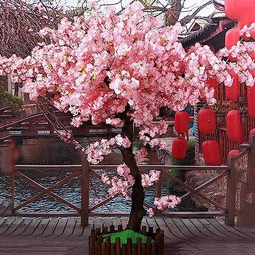 Árbol de flores de cerezo artificial, para bodas, interiores y exteriores, flores de cerezo artificiales en Sakura