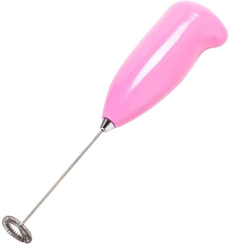 Milk Frother Hand Mixer, Electric Whisk & Coffee Frother Handheld Foam Maker, Egg Beater, Milkshake Maker, Mini Drink Mixer Foaming for Cappuccino, Latte, Frappe, Matcha, Hot Chocolate. (Pink)
