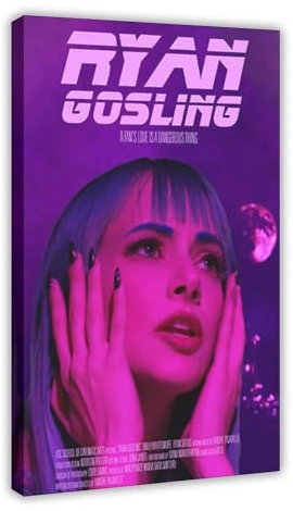 Ryan Gosling Drive – Filmposter auf Leinwand, Schlafzimmer, Dekoration, Sport, Landschaft, Büro, Raumdekoration, Geschenk, Rahmen-Stil, 60 x 90 cm