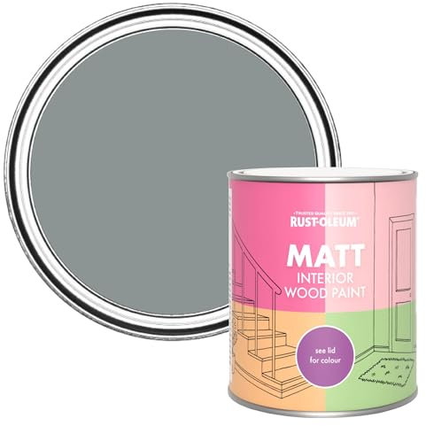 Rust-Oleum Grey Interior Wood Paint in Matt Finish - Slate 750ml