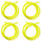 DUINIU 4 Pieces of 1m Yellow Fuel Hose, 2*3.5mm, 2.5*5mm, 3*5mm, 3*6mm, Rubber, Translucent, Easy to Cut & Install, Suitable for Blowers, Trimmers, Lawn Mowers