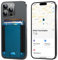 HiWe MagSafe Wallet with Find My, Strongest Magnetic Wallet for iPhone 16/15/14/13/12 Series, 5 Cards Holder, Magnetic Phone Wallet, Leather Slim RFID, Blue