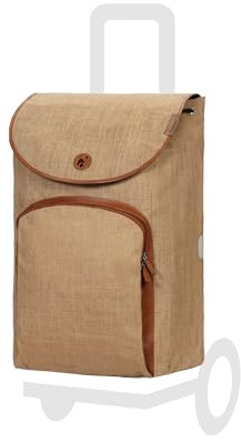 Andersen Einkaufstrolley Ersatztasche - 50 Liter - Fronttasche | extra Innenfach - wasserabweisend - Reflektoren - faltbar - Reik beige