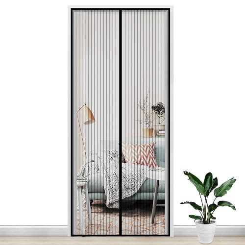 Gimars Zanzariera Magnetica Portefinestra 90 * 210cm,Zanzariera con Magneti per Porte Esterne,Rete Fine con Calamite,Tenda Magnetica Anti Zanzare Insetti Msoche da Ingresso Soggiorno Camera Cortile
