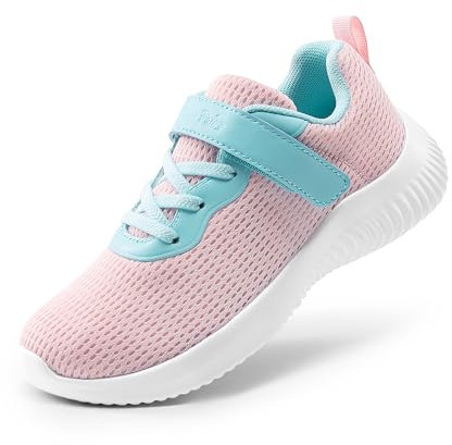 DREAM PAIRS Kids Baskets Enfant Respirant Chaussures de Course pour Enfants Pratique et Confortable,Size 31,Rose/Bleu-Mesh,KRIDER-1