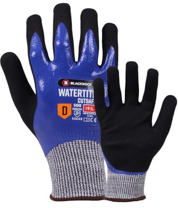 Blackrock Cutsafe Waterproof Cut Resistant Work Gloves, Anti-Cut 5/7 Safety Gloves, Steel Fibre, Whittling, for Men and Women, Handling Protection - Size 8/Medium