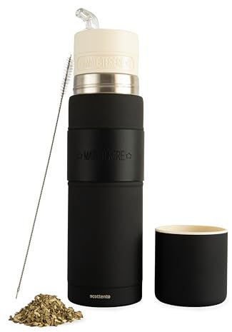 Ecottento Termo mate autocebante. Mate Listo 750ml, Termo Mate Autocebante Argentino y Tereré Paraguayo, Matermo, Ideal para Mates Argentinos, Automate, Termo y Mate listo contigo en cualquier lugar.