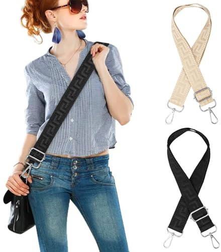2 Stück Taschengurt,Schultergurt für Tasche Taschengurte zum Wechseln,80-130 cm Verstellbar Taschengurten Breit 3.8cm,Taschenband Schulterriemen Tragegurt für Handtaschen Damen Taschenriemen (A)